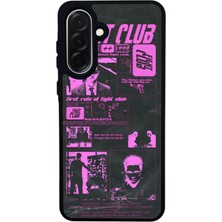 Scaleta Case Samsung Galaxy A26 Uyumlu Fight Club Tasarımlı Glossy Mat Siyah Silikon Telefon Kılıf