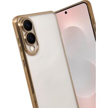 Cash Dukkan Newface Samsung Galaxy S25 Edge Razer Lensli Silikon - Gold