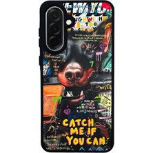 Scaleta Case Samsung Galaxy A36 Uyumlu Retro Tasarımlı Glossy Mat Siyah Silikon Telefon Kılıfı