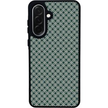 Scaleta Case Samsung Galaxy A26 Uyumlu Monogram Tasarımlı Glossy Mat Siyah Silikon Telefon Kılıfı
