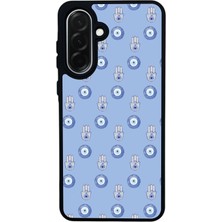 Scaleta Case Samsung Galaxy A26 Uyumlu Nazar Tasarımlı Glossy Mat Siyah Silikon Telefon Kılıfı