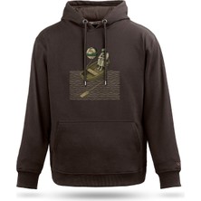 Tarrzzcom Tarrzz Unisex Passengers  Tasarım Kapşonlu Sweathirt %100 Pamuk 3 Iplik Kanguru Cepli Hoodie