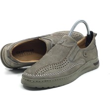 Taşpınar Ayakkabı Taşpınar %100 Hakiki Deri Nubuk Ortopedik Erkek Yazlık Rahat Günlük Ayakkabı 40-45