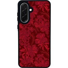 Scaleta Case Samsung Galaxy A36 Uyumlu Çiçek Tasarımlı Glossy Mat Siyah Silikon Telefon Kılıfı