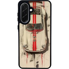 Scaleta Case Samsung Galaxy A26 Uyumlu Porsche Araba Tasarımlı Glossy Mat Siyah Silikon Telefon Kılıfı