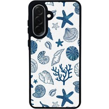 Scaleta Case Samsung Galaxy A26 Uyumlu Deniz Kabuğu Tasarımlı Glossy Mat Siyah Silikon Telefon Kılıfı