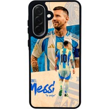 Scaleta Case Samsung Galaxy A26 Uyumlu Lionel Messi Tasarımlı Glossy Mat Siyah Silikon Telefon Kılıfı