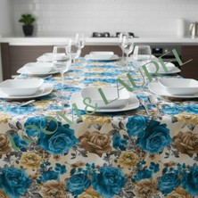 LOOM & LAUREL Yüksek Kaliteli Baskılı Yıkanabilir Mutfak Bahçe Piknik Masa Örtüsü