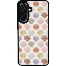 Scaleta Case Samsung Galaxy A36 Uyumlu Deniz Kabuğu Tasarımlı Glossy Mat Siyah Silikon Telefon Kılıfı