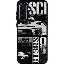 Scaleta Case Samsung Galaxy A36 Uyumlu Porsche Araba Tasarımlı Glossy Mat Siyah Silikon Telefon Kılıfı
