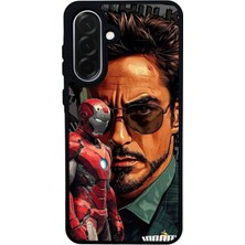 Scaleta Case Samsung Galaxy A36 Uyumlu Iron Man Tasarımlı Glossy Mat Siyah Silikon Telefon Kılıfı