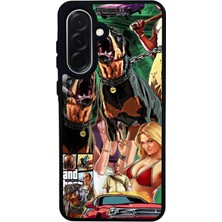 Scaleta Case Samsung Galaxy A26 Uyumlu Gta Tasarımlı Glossy Mat Siyah Silikon Telefon Kılıfı