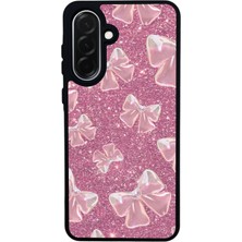 Scaleta Case Samsung Galaxy A26 Uyumlu Kurdele Tasarımlı Glossy Mat Siyah Silikon Telefon Kılıfı