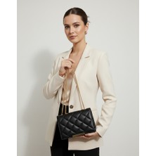 Kadın Yumuşak Dokulu, Gold Zincir Askılı Özel Gün ve Günlük Kullanım El ve Omuz Çantası