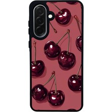 Scaleta Case Samsung Galaxy A36 Uyumlu Meyve Tasarımlı Glossy Mat Siyah Silikon Telefon Kılıfı