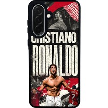 Scaleta Case Samsung Galaxy A36 Uyumlu Cristiano Ronaldo Tasarımlı Glossy Mat Siyah Silikon Telefon Kılıfı