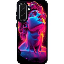 Scaleta Case Samsung Galaxy A36 Uyumlu Neon Tasarımlı Glossy Mat Siyah Silikon Telefon Kılıfı