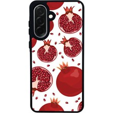 Scaleta Case Samsung Galaxy A36 Uyumlu Nar Tasarımlı Glossy Mat Siyah Silikon Telefon Kılıfı