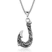 Tienda Elegante Gümüş Kanca Erkek Kolye