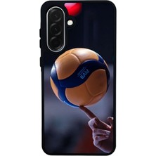 Scaleta Case Samsung Galaxy A26 Uyumlu Voleybol Tasarımlı Glossy Mat Siyah Silikon Telefon Kılıfı