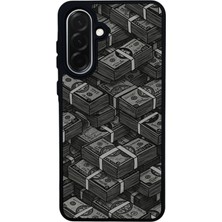 Scaleta Case Samsung Galaxy A36 Uyumlu Money Tasarımlı Glossy Mat Siyah Silikon Telefon Kılıfı