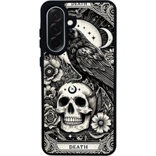 Scaleta Case Samsung Galaxy A36 Uyumlu Tarot Tasarımlı Glossy Mat Siyah Silikon Telefon Kılıfı