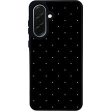 Scaleta Case Samsung Galaxy A36 Uyumlu Puantiye Tasarımlı Glossy Mat Siyah Silikon Telefon Kılıfı
