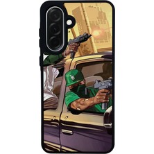 Scaleta Case Samsung Galaxy A36 Uyumlu Gta Tasarımlı Glossy Mat Siyah Silikon Telefon Kılıfı