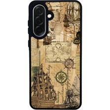 Scaleta Case Samsung Galaxy A36 Uyumlu Korsan Tasarımlı Glossy Mat Siyah Silikon Telefon Kılıfı