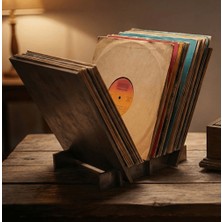 Halk Kitabevi Ahşap Plak Standı