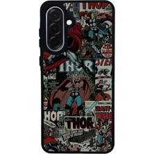 Scaleta Case Samsung Galaxy A36 Uyumlu Thor Tasarımlı Glossy Mat Siyah Silikon Telefon Kılıfı