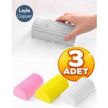 Layla Copper 3 Adet Nemli Silgi Süngeri Çok Amaçlı Temizlik Toz Süngeri Temizlik Süngeri