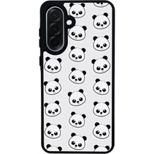 Scaleta Case Samsung Galaxy A36 Uyumlu Panda Tasarımlı Glossy Mat Siyah Silikon Telefon Kılıfı