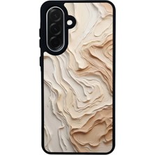 Scaleta Case Samsung Galaxy A36 Uyumlu Duvar Tasarımlı Glossy Mat Siyah Silikon Telefon Kılıfı