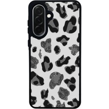 Scaleta Case Samsung Galaxy A36 Uyumlu Leopar Tasarımlı Glossy Mat Siyah Silikon Telefon Kılıfı