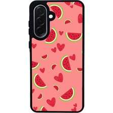 Scaleta Case Samsung Galaxy A36 Uyumlu Karpuz Tasarımlı Glossy Mat Siyah Silikon Telefon Kılıfı