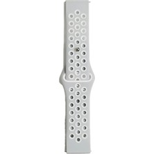 Cash Dukkan Newface Watch 20MM Spor Delikli Kordon - Gri-Beyaz