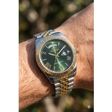 Slazenger 41MM, Day Date Tasarım Erkek Kol Saati | Paslanmaz Çelik Kordon, Mineral Cam, 10ATM