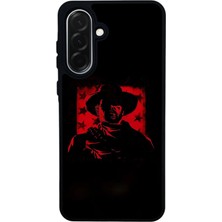 Scaleta Case Samsung Galaxy A36 Uyumlu Kovboy Tasarımlı Glossy Mat Siyah Silikon Telefon Kılıfı