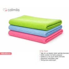 Calimila Mikrofiber 3'lü Temizlik Bezi 40X40CM