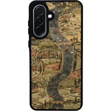 Scaleta Case Samsung Galaxy A36 Uyumlu Orta Çağ Tasarımlı Glossy Mat Siyah Silikon Telefon Kılıfı