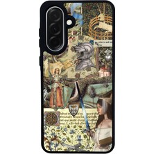 Scaleta Case Samsung Galaxy A26 Uyumlu Orta Çağ Tasarımlı Glossy Mat Siyah Silikon Telefon Kılıfı