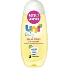 Uni Baby 200 ml Saç ve Vücut Şampuanı Doğal Bileşenler ile Hassas Ciltler İçin Göz Yakmayan