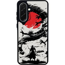 Scaleta Case Samsung Galaxy A36 Uyumlu Ejderha Tasarımlı Glossy Mat Siyah Silikon Telefon Kılıfı