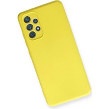 Cash Dukkan Newface Samsung Galaxy A32 Kılıf Nano Içi Kadife Silikon - Sarı