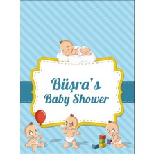 Reysa Tasarım Mavi Bebek Temalı Baby Shower Afişi 70X100 cm