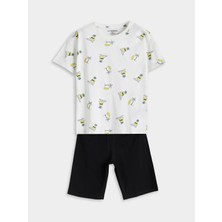 Lc Waikiki Yeni Sezon Bisiklet Yaka Erkek Çocuk Şortlu Pijama Takımı