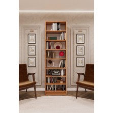 Asra Trend Lüks 8 Raflı Ayarlanabilir Ev Ofis Kitaplık %100 MDF Dekoratif Kütüphane Kitaplık K05