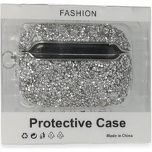 Cash Dukkan Newface Airpods Pro (1.nesil) Mira Taşlı Kılıf - Gümüş