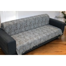 Tfn Home Pamuklu Koltuk Örtüsü Kaymaz Yüzey Leke Dirençli Bej Pueblo Taş Desen 170 x 210 cm